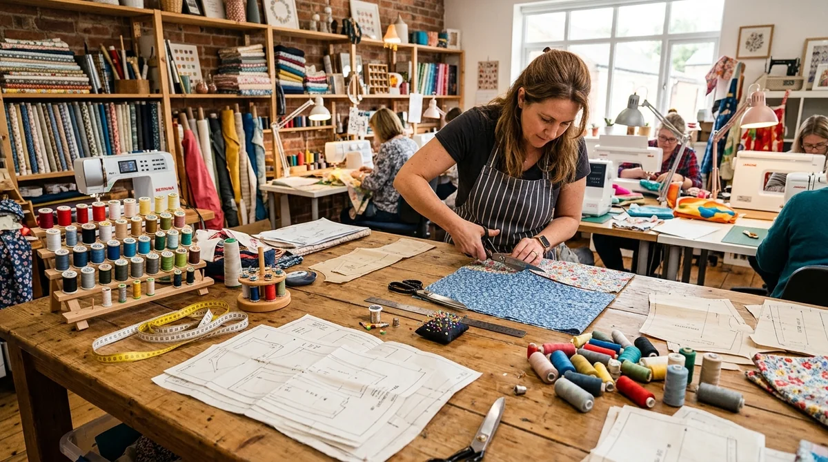 Cursos para aprender a coser: corte y confección, patronaje, patchwork y más.